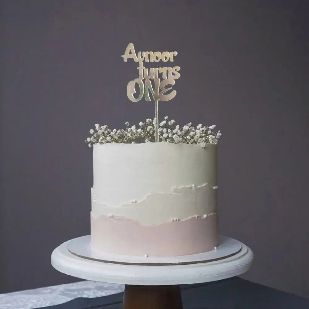 Personalized 1st Birthday Name Cake Topper